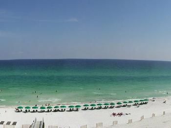 Crystal beach is 1 block away