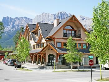 Condo set against mountains