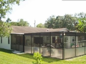 View of the back of villa