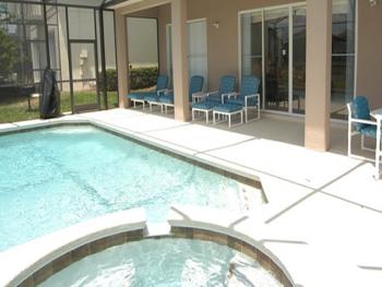 Large patio around pool