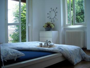 Large bright bedroom