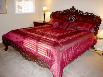 Hand Carved king size bed 
