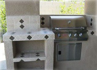 Built-In BBQ outside Kitchen