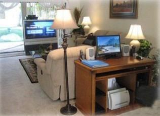 Living Room with 52" HDTV