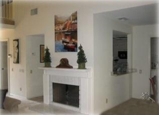 Living room fireplace 