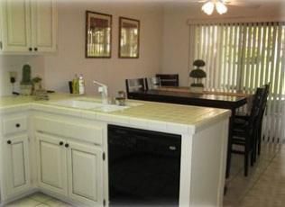 Kitchen and eating area