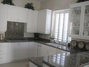 Kitchen with gas stove