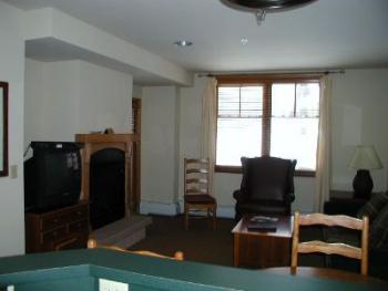 Living area, gas fireplace