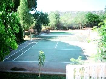 Tennis court in the garden