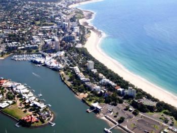 Aerial view of The Spit