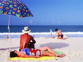 Sunbathing on Mooloolaba Beach