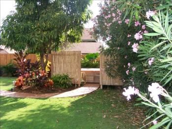 Pathway to 5 person Jacuzzi