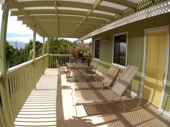 Upstairs deck with misters BBQ