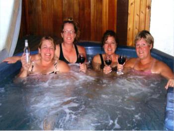 Guests in hot tub