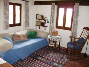 living room with sofa bed