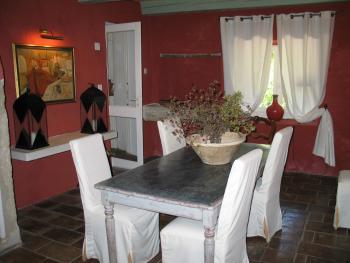 The italian style dining room
