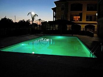 The pool at night