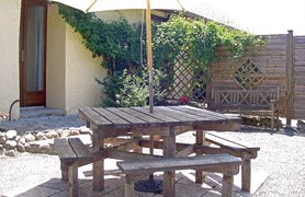 The terrace of La Belle Grange