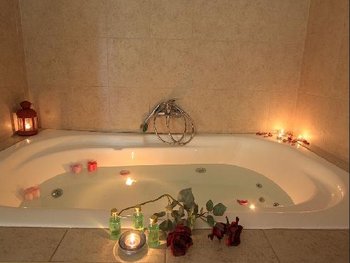 Jacuzzi bathroom with shower