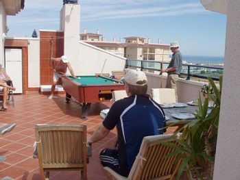 Billiard sport on our terrace