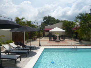 Relax by the large pool