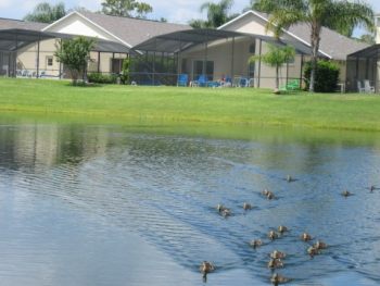 View of villa from the lake