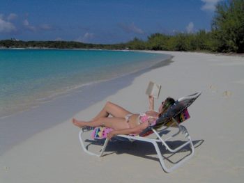 Relaxing on Hoopers Bay Beach