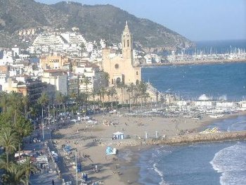 Sitges w. Marina in Background