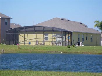 Villa view from the lake