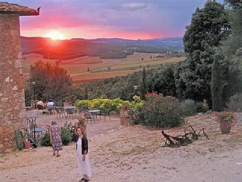 La Castellina - terrace sunset