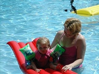 Family fun in the pool