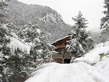 Chalet in winter