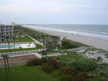 areal view of the beach