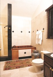 Teak Whirlpool tub
