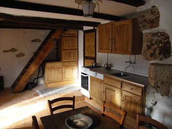 kitchen and stairs