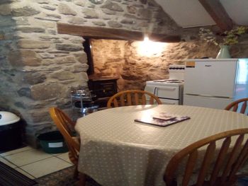 Kitchen  with log burner 